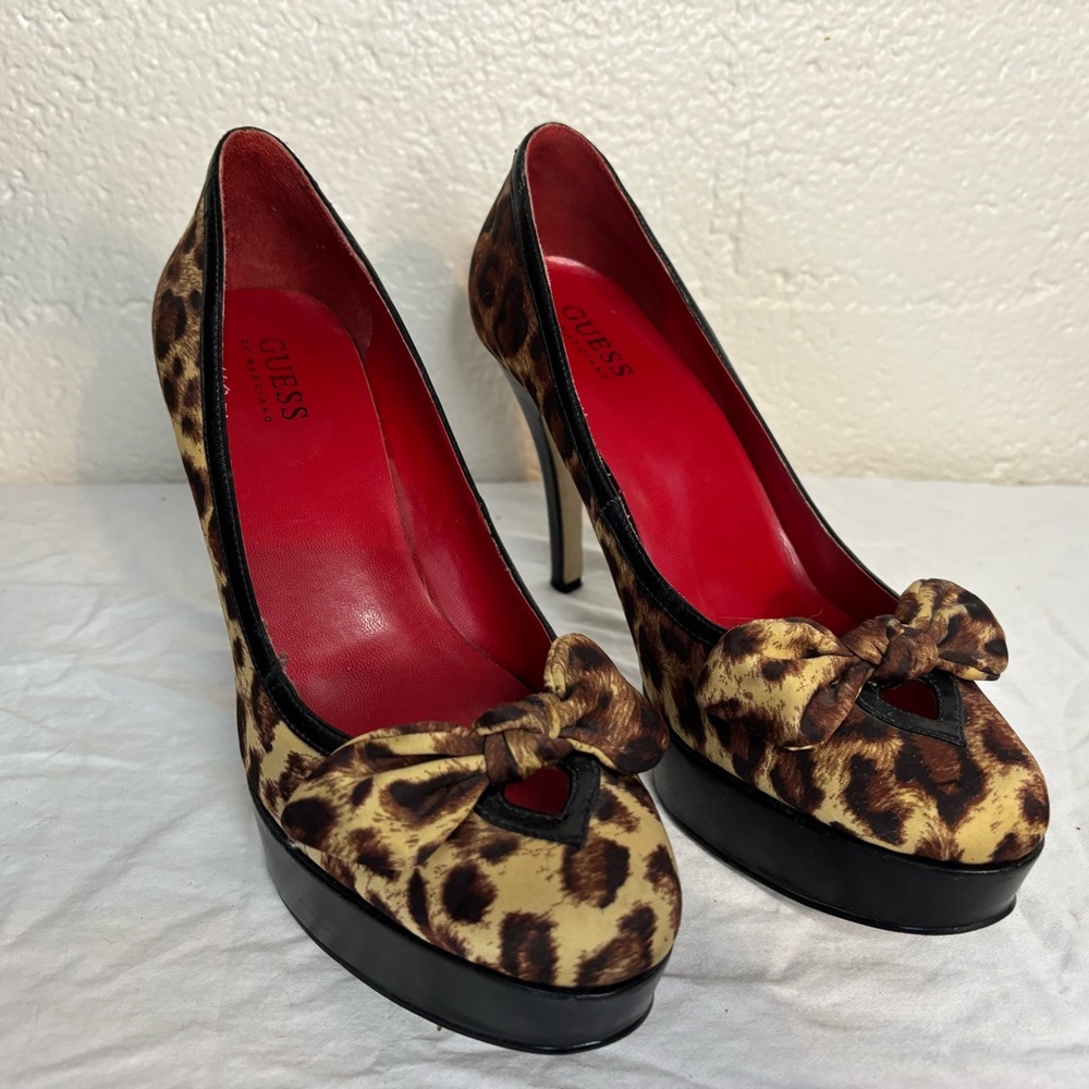 Guess leopard print heels